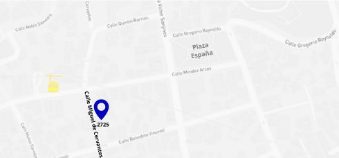 Ubicación Coconut Bakery. Calle Miguel de Cervantes 2725
