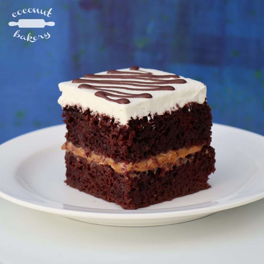 Porción de pastel de chocolate