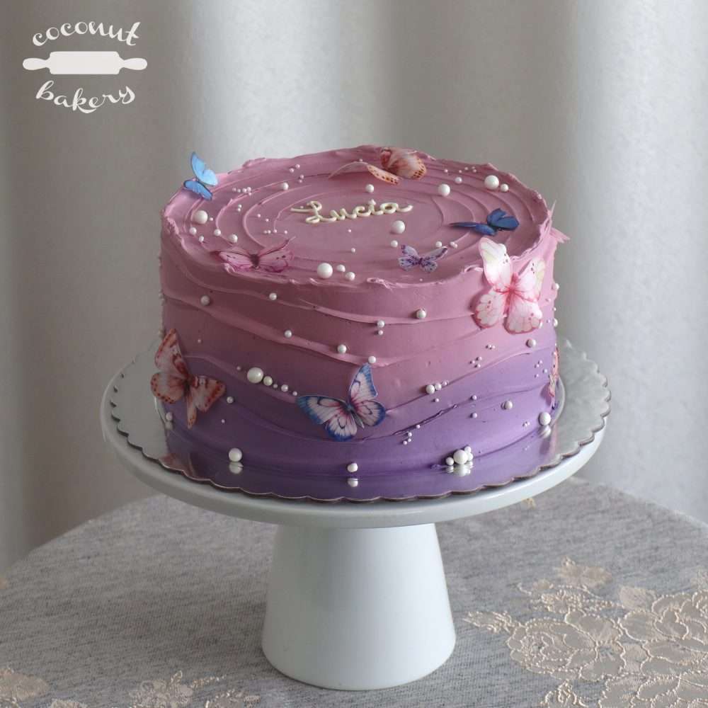 mariposas en rosa y lila para tu cumpleaños