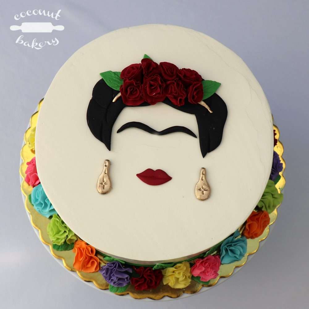La silueta de Frida Khalo para un cumpleaños colorido