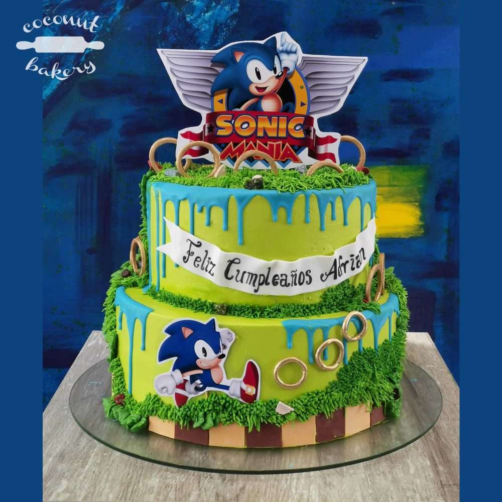 Torta de cumpleaños de Sonic