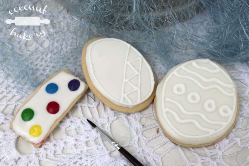 Set de galletas huevo para pintar tipo acuarela