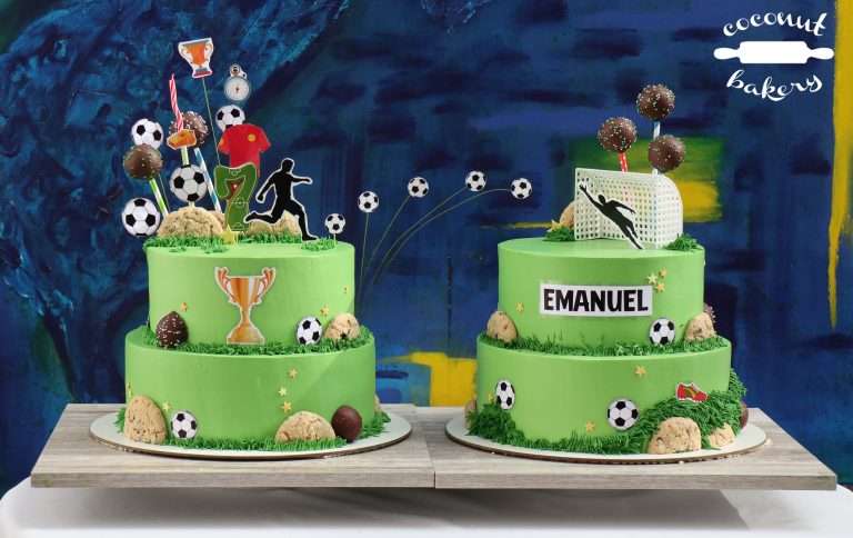 torta futbol buttercream