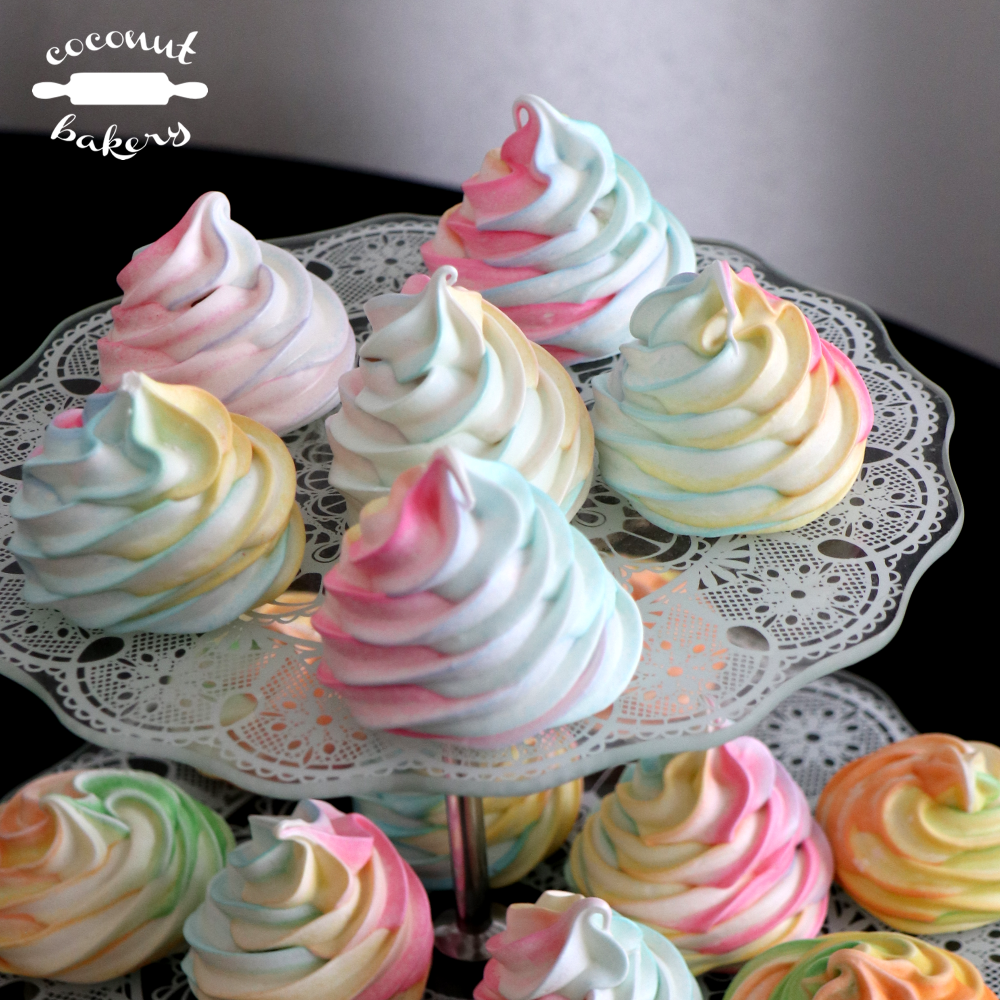 Merengues espiral de colores