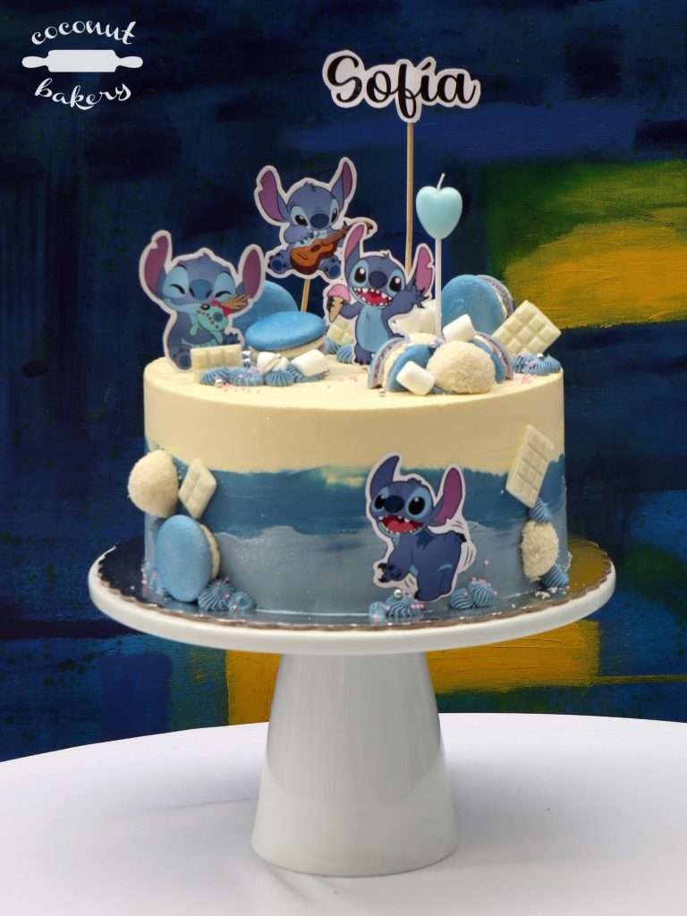 Tarta de cumpleaños temática de Stitch para Sofía.