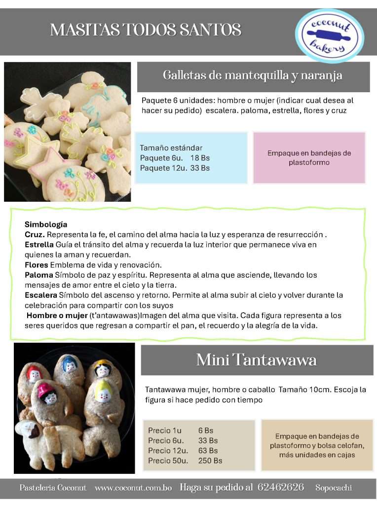 Masitas Todos Santos: galletas y mini tantawawas.